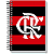 Caderno Universitário Flamengo Capa Dura 1 Matéria 80 Folhas - Imagem 2