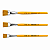 Kit de Pinceis para Pintura Chato K21 Cabo Longo Amarelo -20,22,24 - Imagem 1