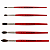 Kit com 5 Pincéis para Pintura Redondo K20 Cabo Longo Nº 10, 12, 14, 16 e 18 - Imagem 1