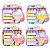Kit com 4 Blocos Adesivos 55x71mm Ice Cream KAZ com 100 Folhas cada - Imagem 1
