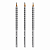 Kit com 3 Lápis Faber-Castell Grip 2001 HB Nº2 Prata - Imagem 1