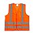 Colete Refletivo de Sinalização com Bolso / Laranja - Super Safety - Imagem 1