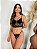 Conjunto Cropped Freya Flor Preto - Imagem 1