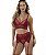 Lingerie de renda sexy Vermelho - Imagem 1