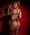 Conjunto Lingerie sexy em renda com perneira - Imagem 2