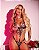 Body sensual em tule coração - Imagem 1