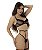 Conjunto Sexy em Tule com Cinta Liga - Imagem 3