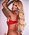 Lingerie Sexy de Tule Desenhado com Detalhe Coração Strass - Imagem 4