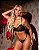Conjunto Sexy em Tule Bordado Sem Bojo - Imagem 3