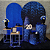 Alugue Tema Para Festa Decoração Glitter Azul Tecido ( Modelo 3 ) - Imagem 1