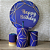 Alugue Tema Para Festa Decoração Happy Azul Tecido ( Modelo 2 ) - Imagem 1