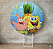 Alugue Estrutura Painel Redondo e a Capa de Tecido do Tema - Bob Esponja - Imagem 1