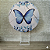 Alugue Estrutura Painel Redondo e a Capa de Tecido do Tema - Borboleta Azul - Imagem 1