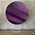 Alugue Estrutura Painel Redondo e a Capa de Tecido do Tema - Glitter Roxo - Imagem 1