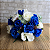 Alugue Arranjo de Flor Artificial G - Azul com Branco - Imagem 1