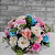 Alugue Arranjo de Flor Artificial Mesclado GG - Azul, Branco e Rosa - Imagem 1