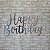 Alugue Elipse Happy Birthday de MDF - Prata - Imagem 1
