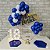Alugue Tema Para Festa na Mesa Decoração Happy Azul com Branco - Imagem 1