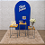 Alugue Tema Para Festa Decoração Happy Azul com prata Tecido ( Modelo 6 ) - Imagem 1