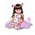 Boneca Bebe Reborn Princesa Silicone Mariana Morena - 55cm - Imagem 1
