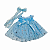 Vestido Azul Boneca Bebe Reborn  - 55Cm - Imagem 1