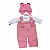 Conjunto Macacão Rosa Boneca Bebe Reborn  - 55Cm - Imagem 1