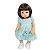 Vestido Azul Borboletas Boneca Bebe Reborn  - 48Cm - Imagem 2