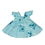Vestido Azul Borboletas Boneca Bebe Reborn  - 48Cm - Imagem 1