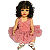 Vestido Rosa Com Babados Boneca Bebe Reborn  - 55Cm - Imagem 4