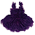 Vestido Roxo Com Babados Boneca Bebe Reborn  - 55Cm - Imagem 1