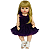 Vestido Roxo Com Babados Boneca Bebe Reborn  - 55Cm - Imagem 2