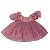 Vestido Rosa Para Festa Boneca Bebe Reborn  - 55Cm - Imagem 1