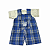 Conjunto Macacão Azul Estampa N°27 Boneca Bebe Reborn - 55Cm - Imagem 1