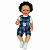 Conjunto Macacão Azul Estampa N°27 Boneca Bebe Reborn - 55Cm - Imagem 2