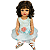 Vestido Azul Com Flor Boneca Bebe Reborn - 55Cm - Imagem 4