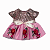 Vestido Rosa Escuro com Bordado Boneca Bebe Reborn - 55Cm - Imagem 1