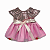 Vestido Rosa Escuro com Bordado Boneca Bebe Reborn - 55Cm - Imagem 3