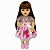 Vestido Rosa Escuro com Bordado Boneca Bebe Reborn - 55Cm - Imagem 2