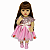 Vestido Rosa Escuro com Bordado Boneca Bebe Reborn - 55Cm - Imagem 4