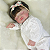 Boneca Bebe Reborn Corpo de tecido Any Roupinha Branca - 48cm - Imagem 2