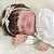 Boneca Bebe Reborn Corpo de tecido Any Roupinha Branca - 48cm - Imagem 3
