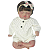 Boneca Bebe Reborn Corpo de tecido Any Roupinha Branca - 48cm - Imagem 4