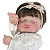 Boneca Bebe Reborn Corpo de tecido Any Roupinha Branca - 48cm - Imagem 1
