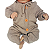 Boneca Bebe Reborn Corpo de tecido Flora Roupinha Marrom - 48cm - Imagem 3