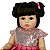 Boneca Bebe Reborn Silicone Realista Gisele Vestido Rosa - 55cm - Imagem 2