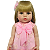 Vestido Rosa Com Glitter Boneca Bebe Reborn - 55Cm - Imagem 3