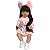 Boneca Bebe Reborn Corpo de Silicone Aurora com Tiara de Gato - 55cm - Imagem 1