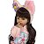 Boneca Bebe Reborn Corpo de Silicone Aurora com Tiara de Gato - 55cm - Imagem 3