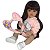 Boneca Bebe Reborn Corpo de Silicone Aurora com Tiara de Gato - 55cm - Imagem 2