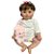 Boneca Bebe Reborn Corpo de Silicone Helena com Cabelo Castanho - 55cm - Imagem 1